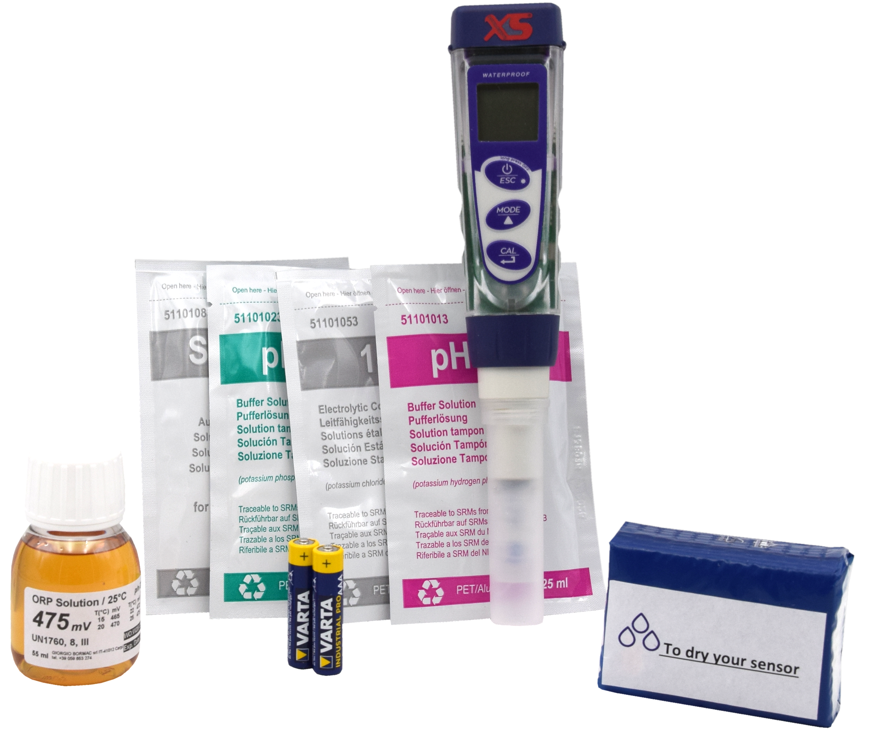 XS PC 6 Tester Kit –  Multiparameter Tester zur Bestimmung  des pH/mV/Redox/Leitfähigkeit/TDS/Salzgehalt/Temp. Wert