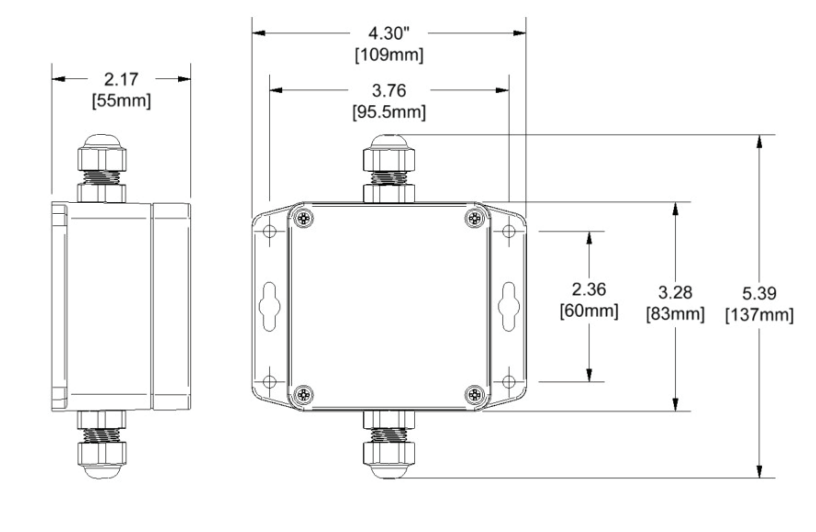 NeoTec Signalwandler 4-20 mA für pH- und Redox Elektroden im Gehäuse (Wandmontage)