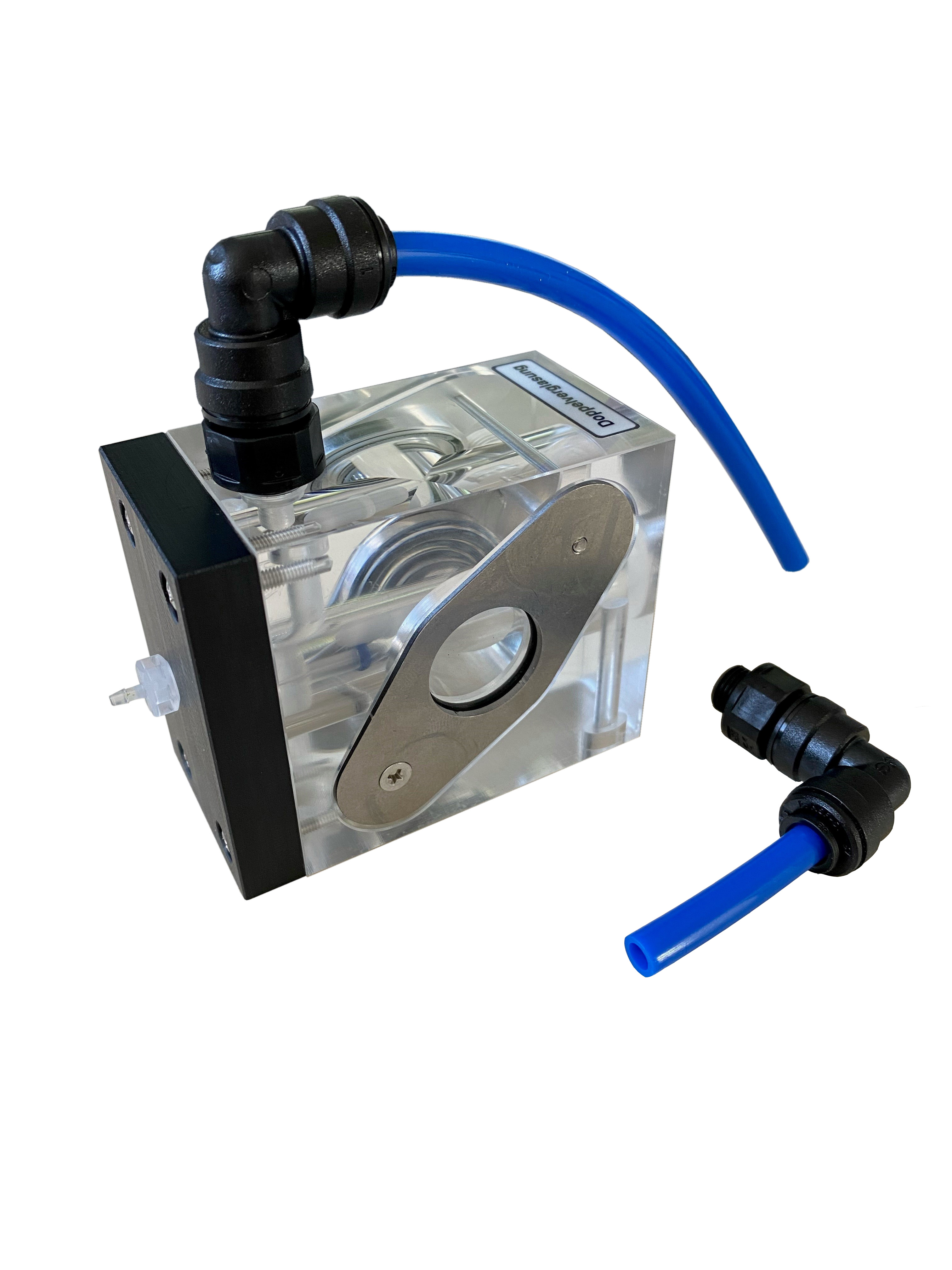 Messkammer mit Doppelverglasung, für Testomat 808 komplett von 1 – 4 bar, Seitliche Ansicht