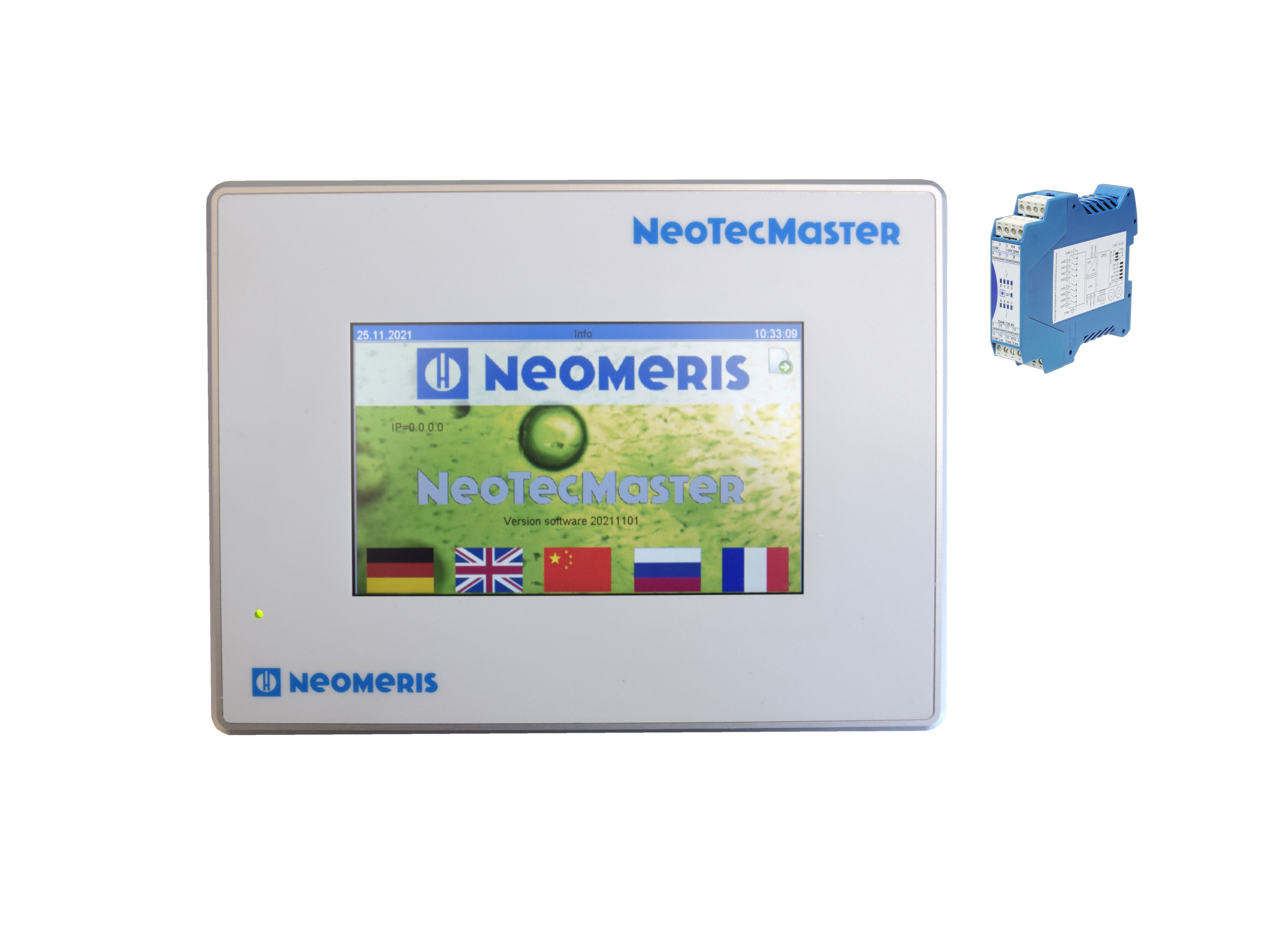 NeoTecMaster® Slave Relaismodul achtfach 24 VDC Frontseite