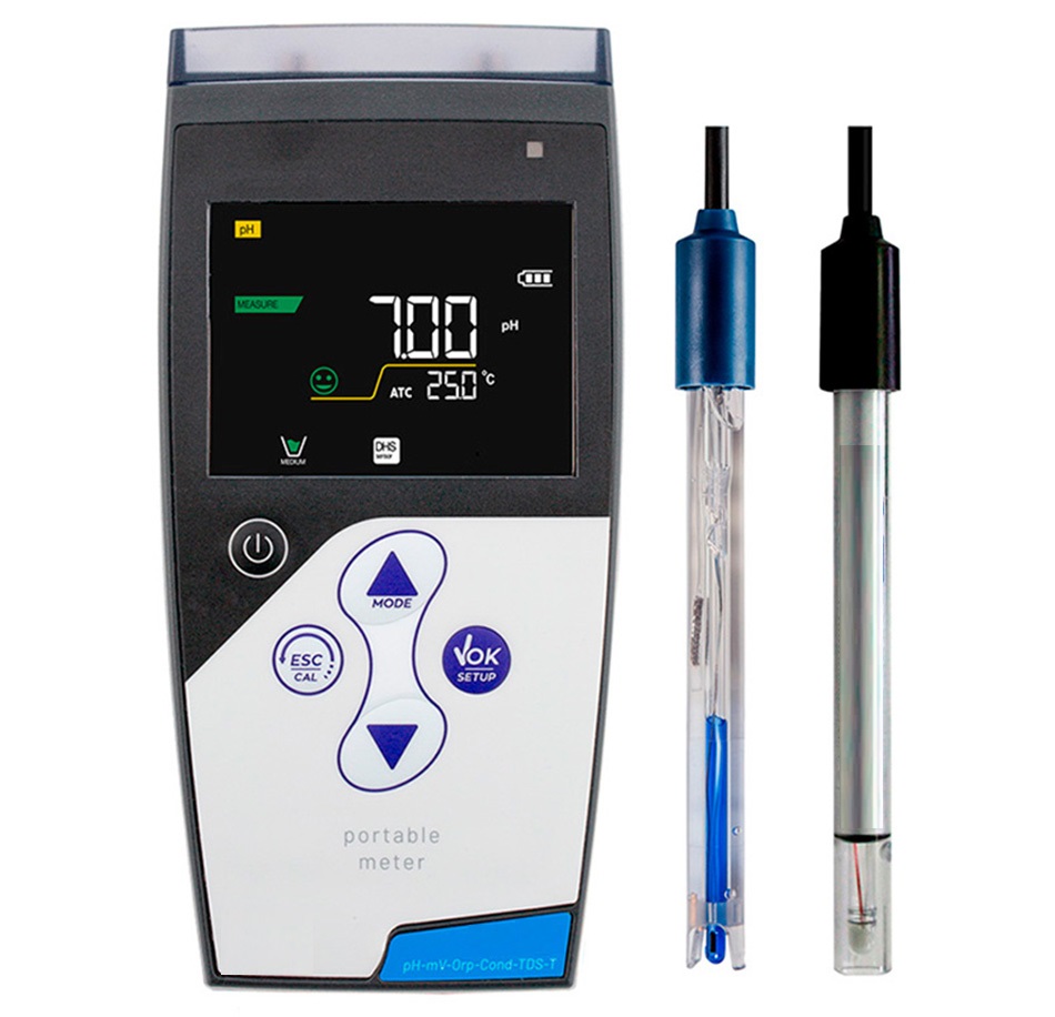 Professional-Analysenkoffer Kesselhaus Plus, Handmessgerät mit angeschlossenen Elektroden, Multi-Parameter Messgerät für Leitfähigkeit, pH, TDS, mV, Redox und Temperatur