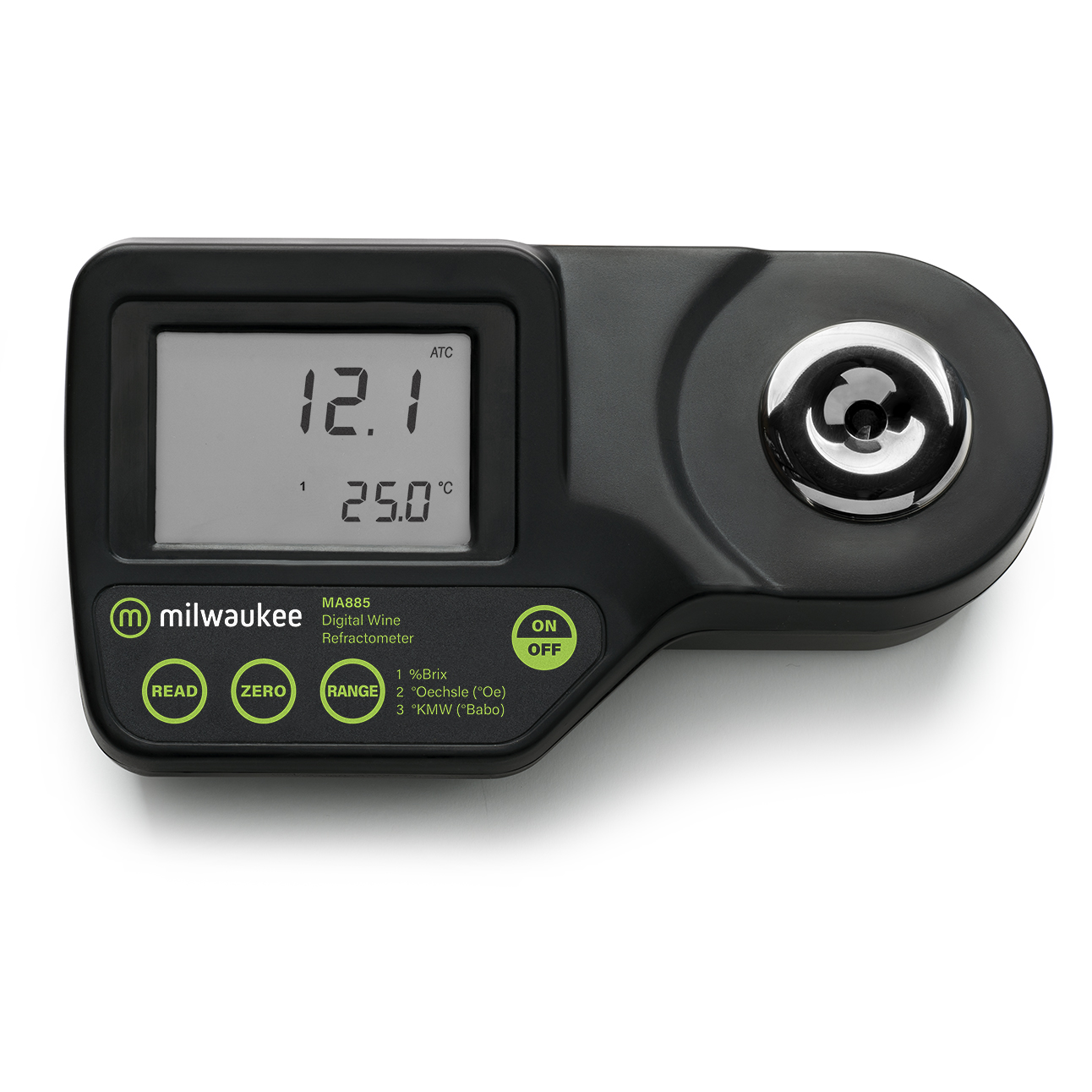 Milwaukee MA885 Digitales Brix/Oechsle/KMW-Refraktometer