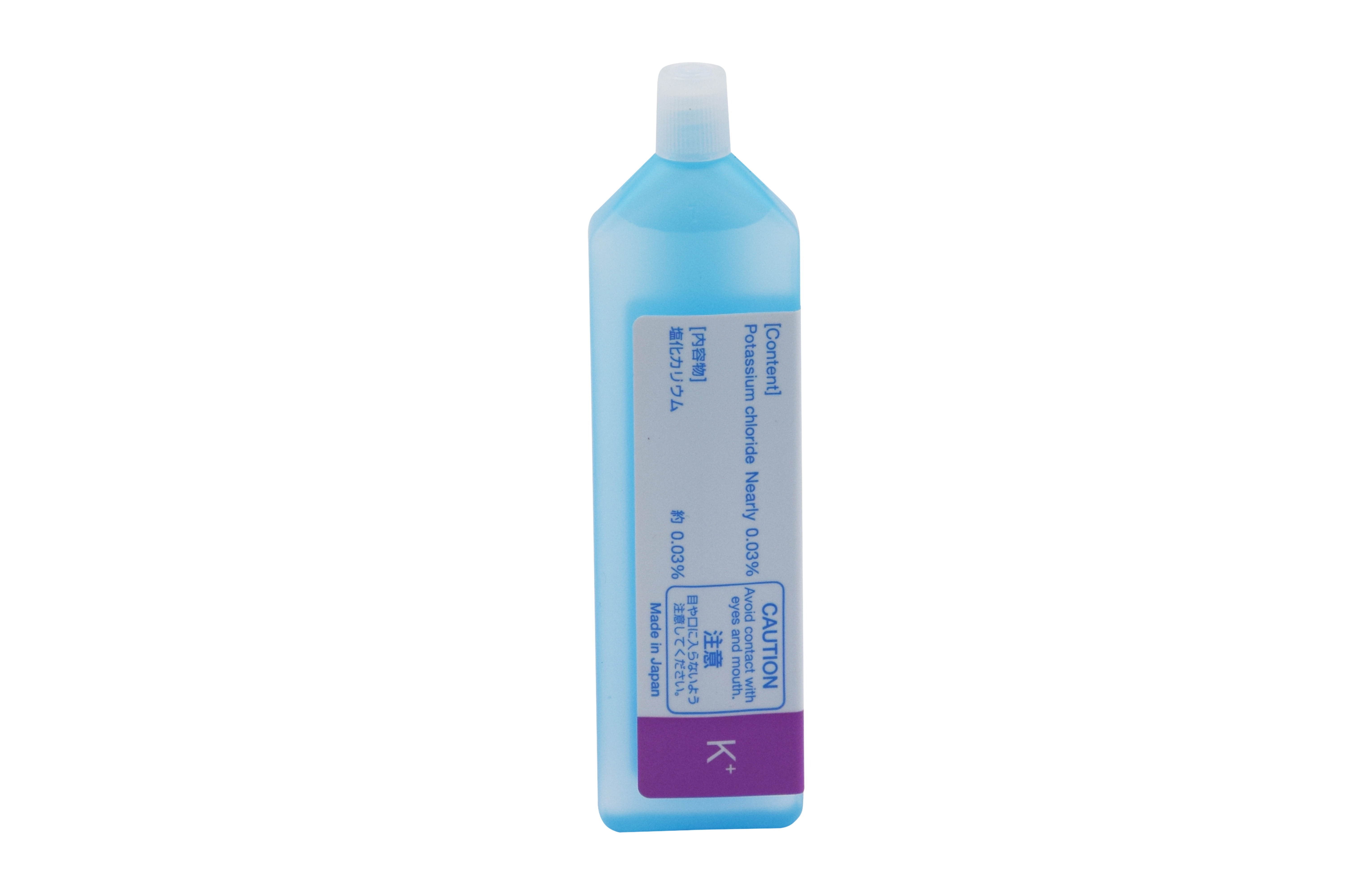 Horiba 150ppm Kalium Ionen Standard Lösung (Y031L), Rückseite der Flasche mit Produktinformationen