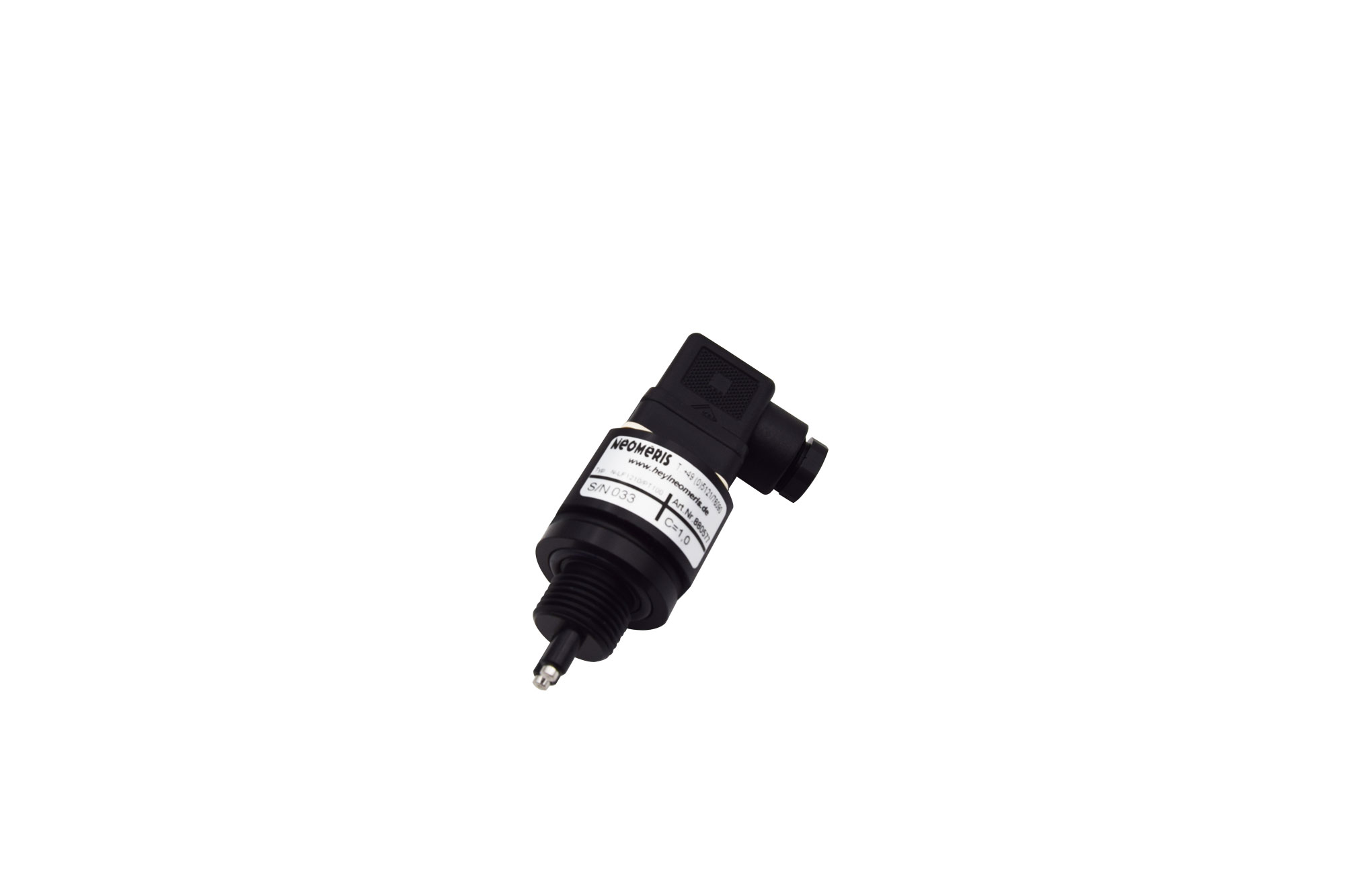 N-LF1210 conductivity measuring cell C=1.0 with PT100, 1/2 inch screw-in cell and solenoid valve connector