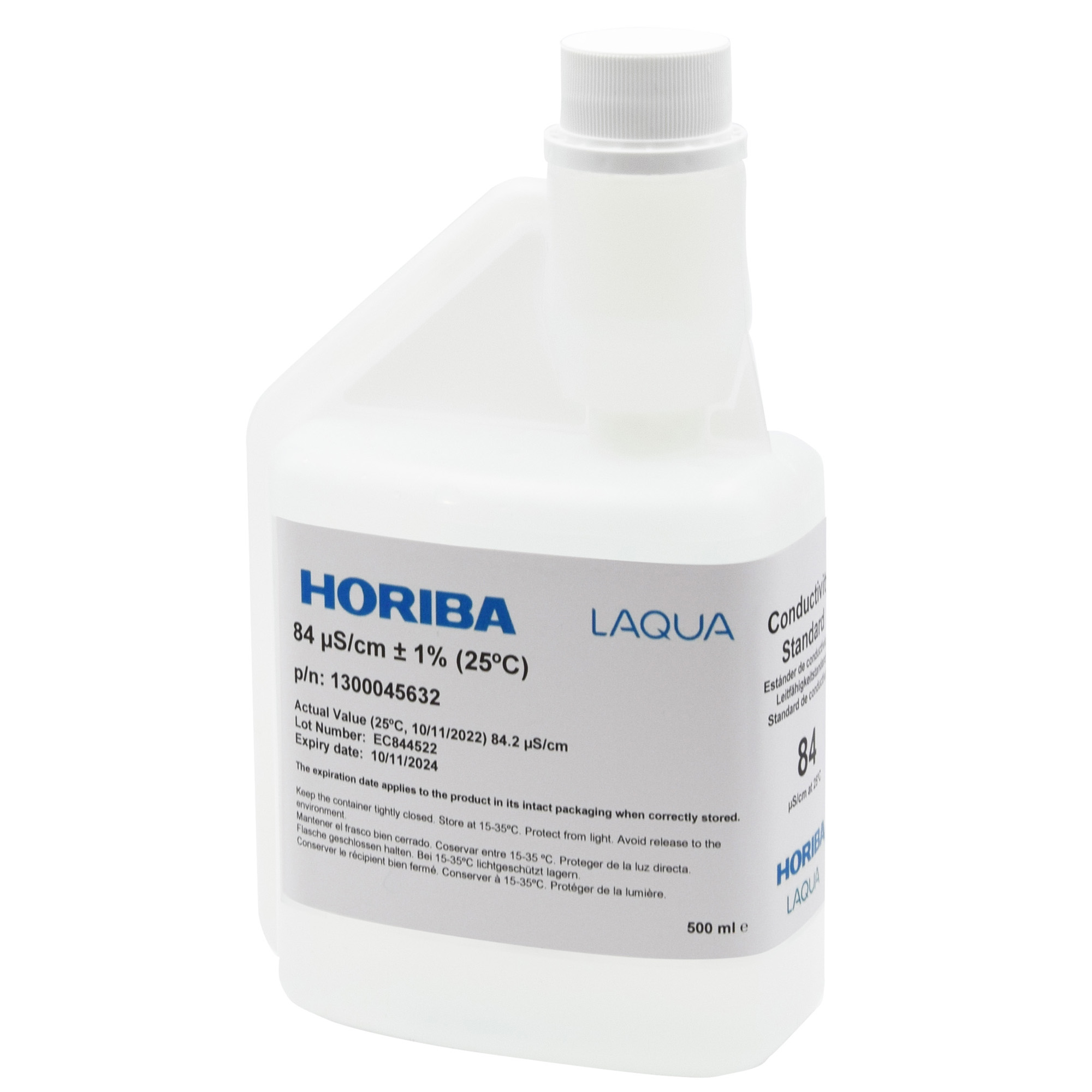 HORIBA 84 µS/cm Standardlösung Flasche mit Hygienedeckel