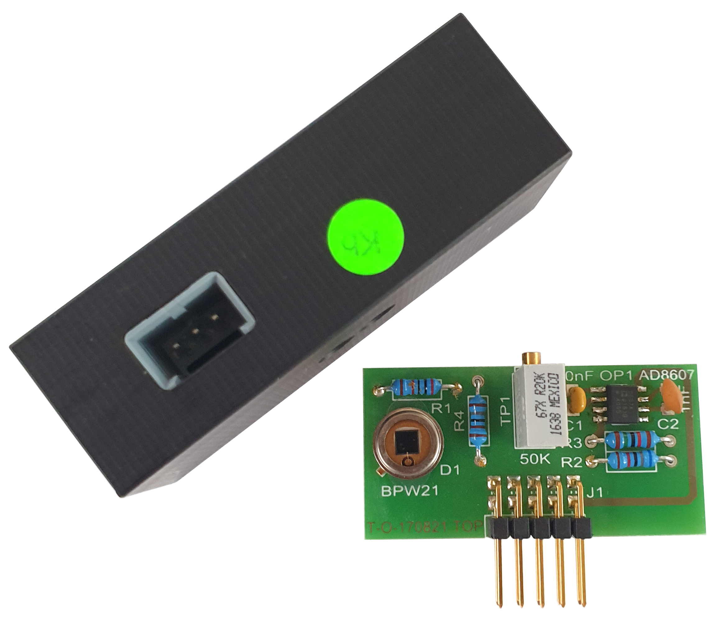 Optical measuring unit for the Testomat 808 SIO2 (calibrated), side view of the measuring unit
