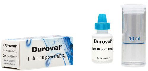 DUROVAL® 1 Tropfen = 10 ppm CaCO3 Tropfenzähl Titrations- Test