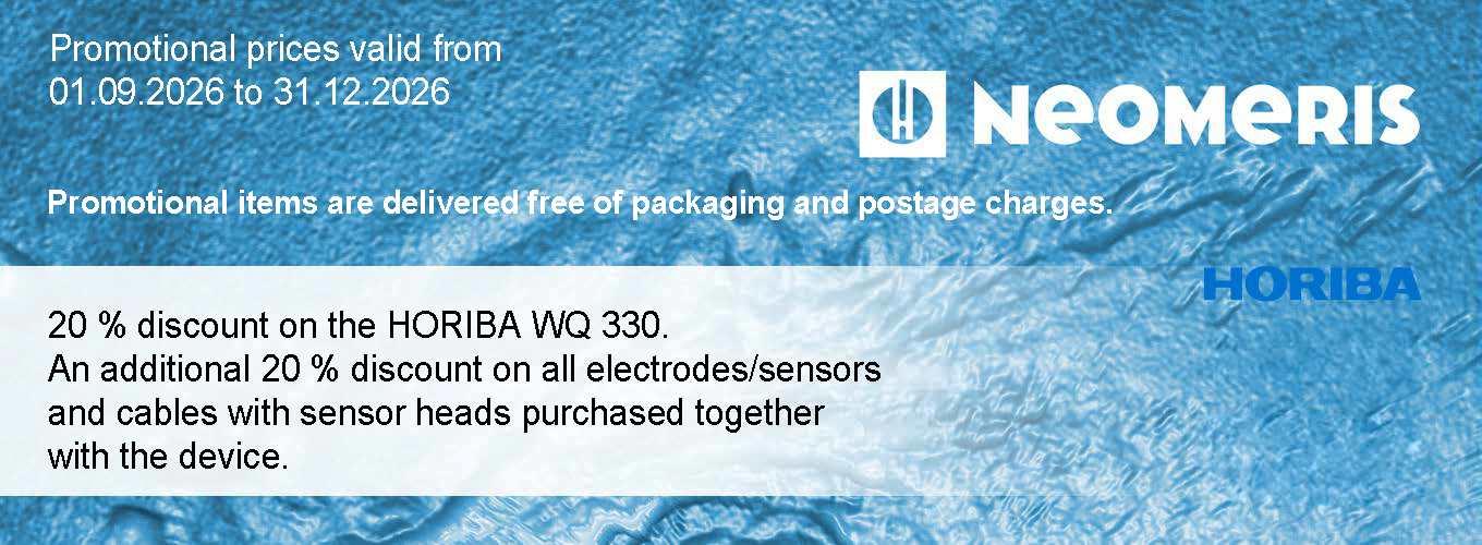 20% off banner for the HORIBA WQ330 multi-parameter analyser in English