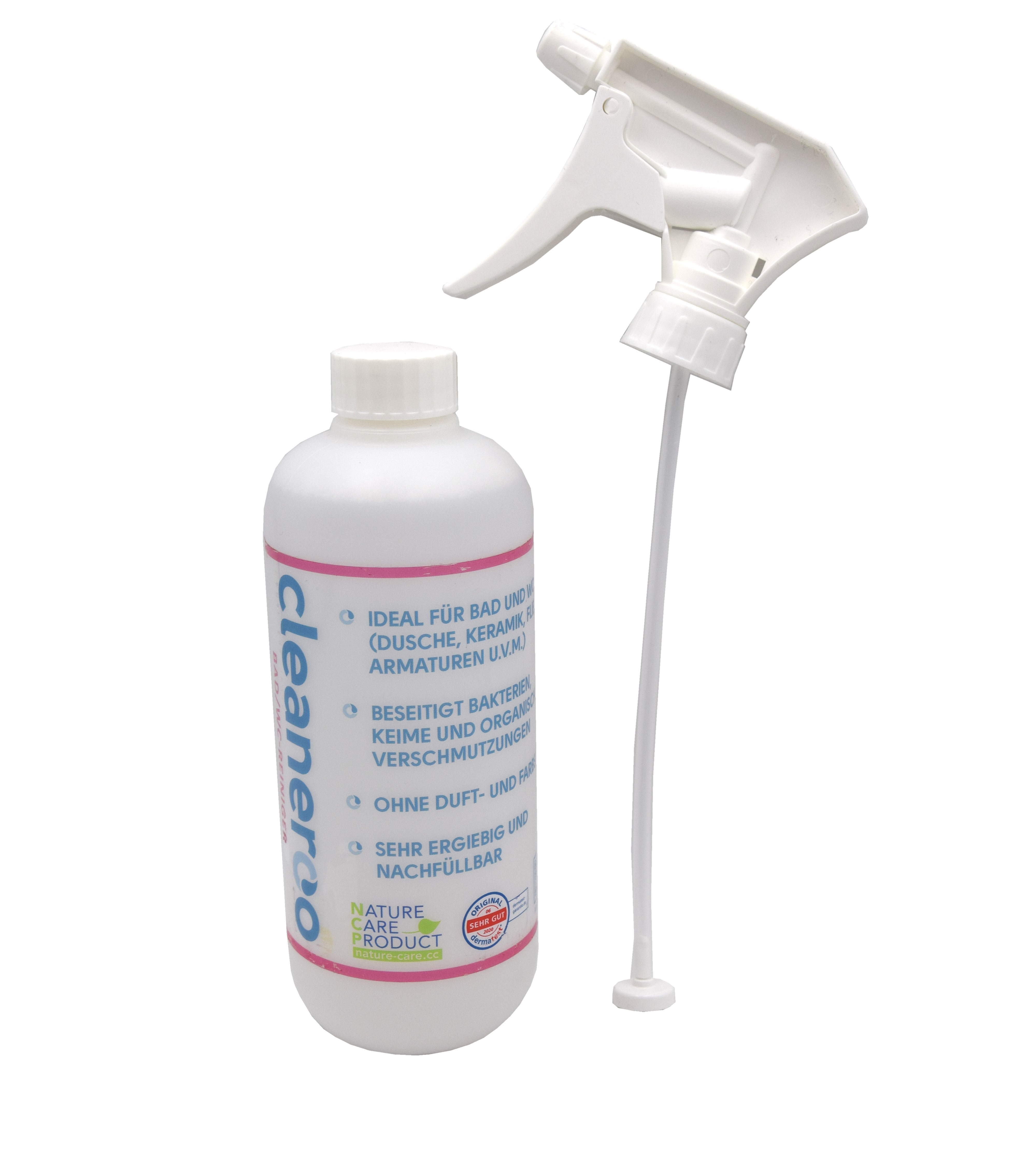 cleaneroo Bad- / WC Reiniger rot, Reinigungslösung für Bad und WC, ohne Duft- und Farbstoffe