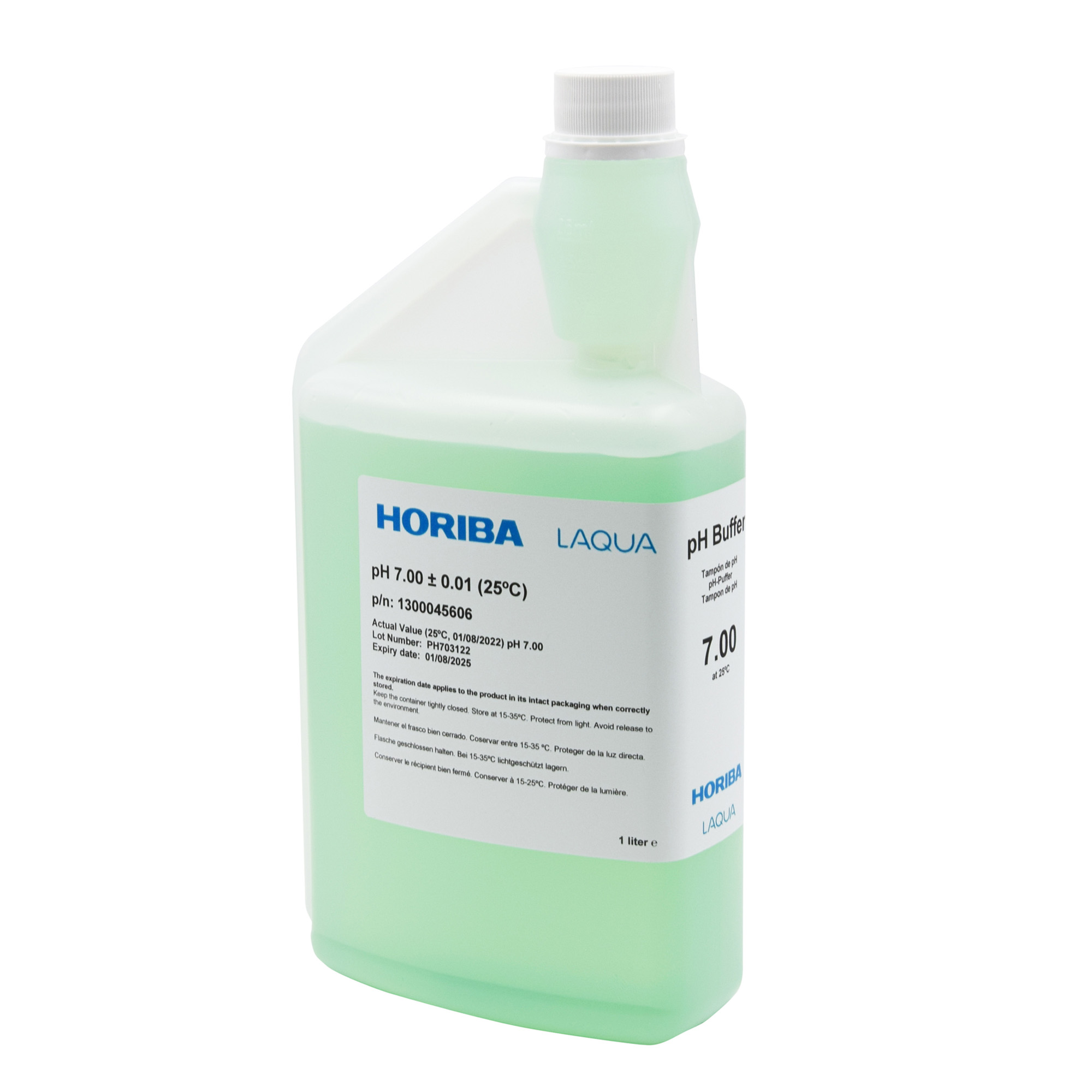 HORIBA pH 7.00 Pufferlösung 1000 ml, Hygiene-Verschluss für saubere Entnahme