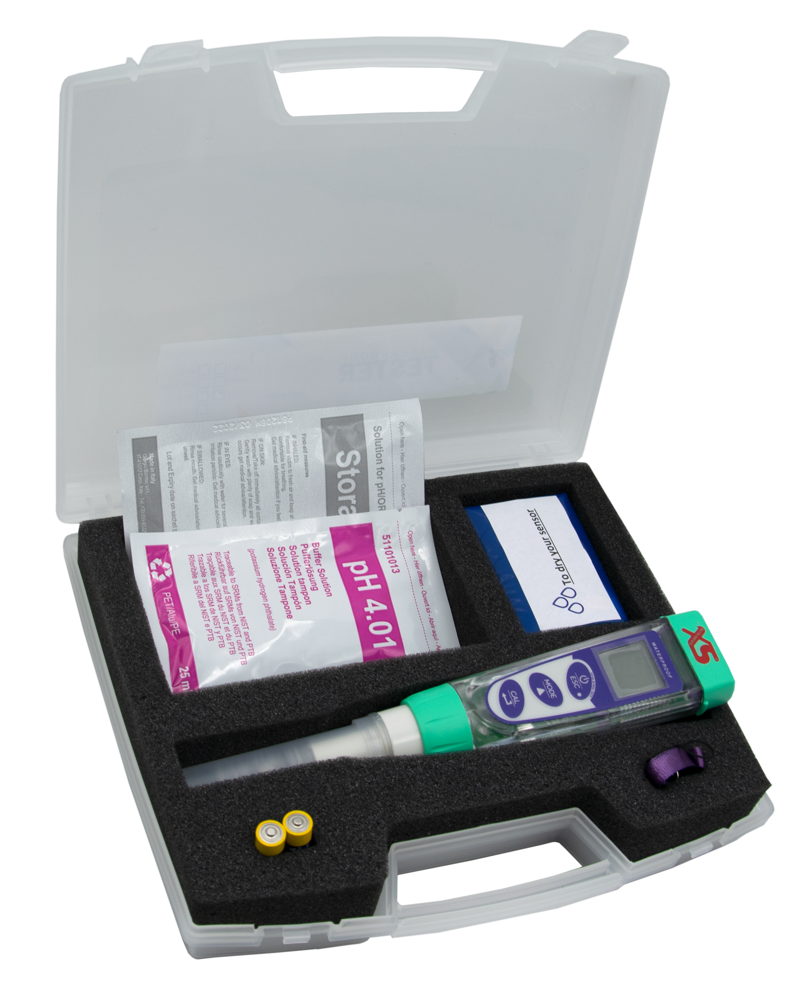 XS pX 4 Tester im Tragekoffer  –  Handmessgerät zur pH/Redox/Temperatur Messung