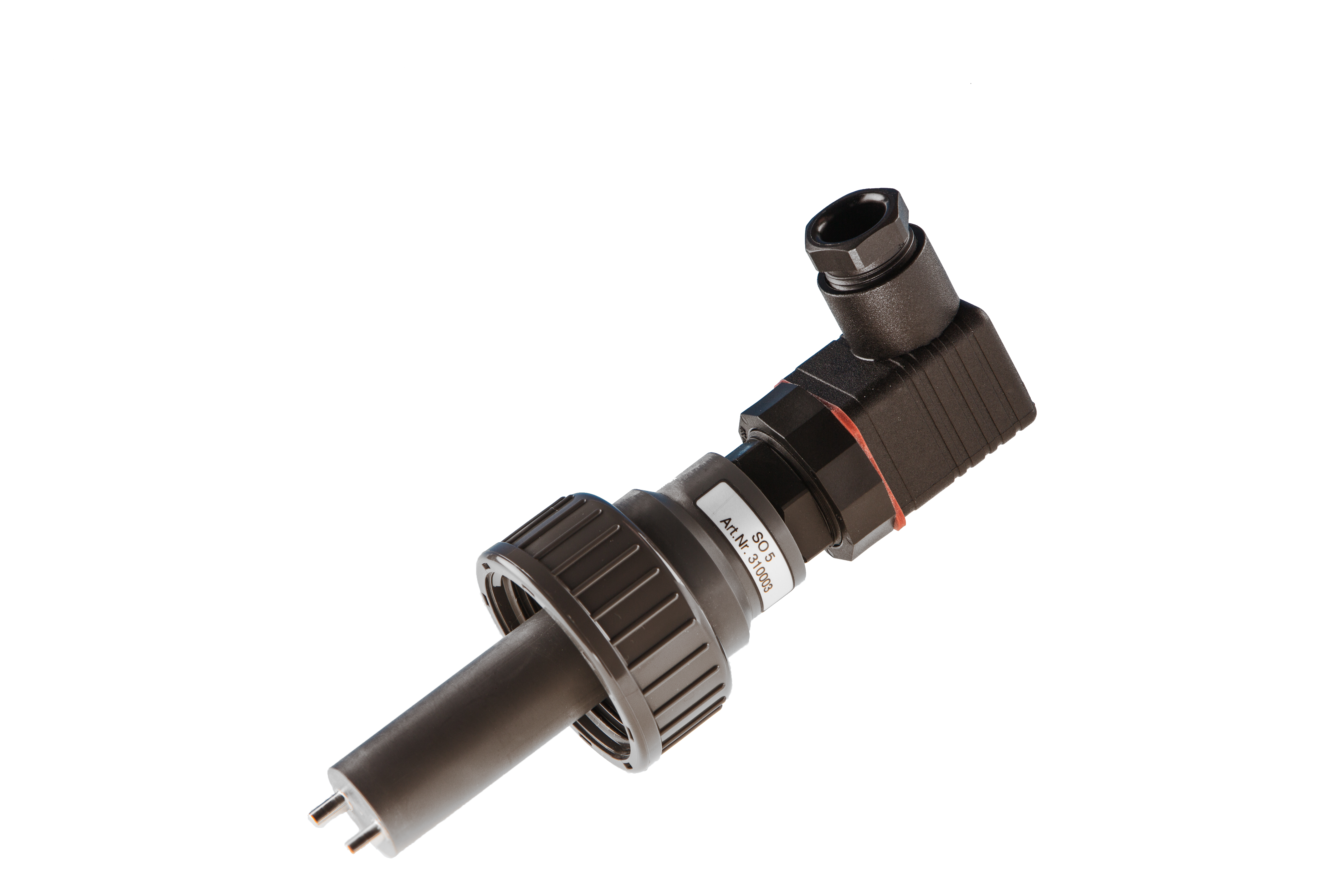 SO 5 Konduktive Leitfähigkeitssonde Seitenansicht mit Edelstahlgehäuse, kompakter Messbereich 5-10.000 µS/cm