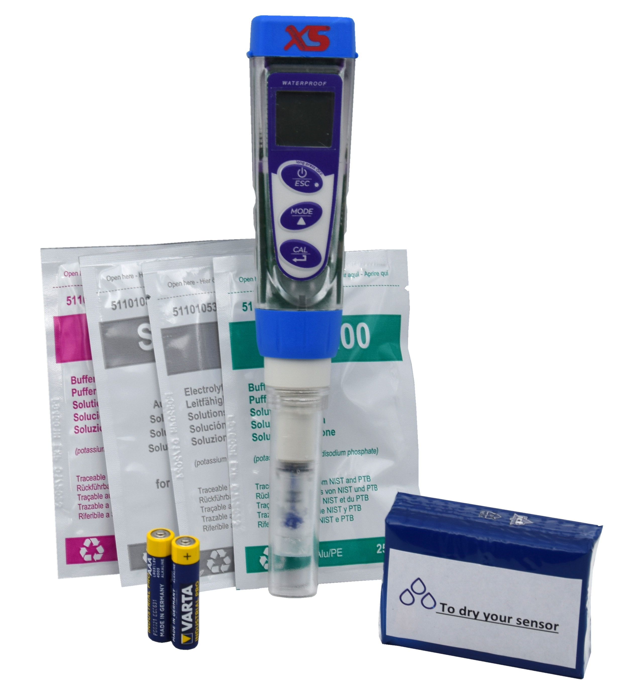 XS PC 5 Tester Kit – Schnelltester für die pH/mV/Leitfähigkeit/TDS/Salz./Temp. Messung