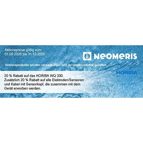 20 % Rabatt Banner für HORIBA WQ330 Multiparameter Messgerät in Deutsch