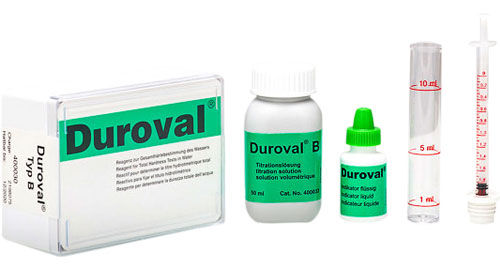 DUROVAL® B Testbesteck 0–2 °dH  