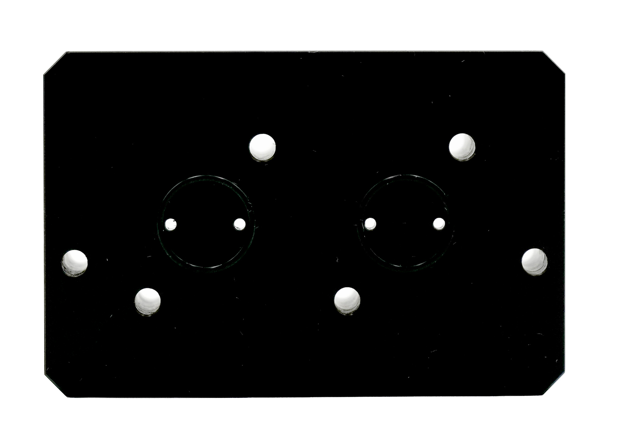 Doppel-Ventilaufnahme für Testomat® LIMIT unsere Artikelnummer 40652 Frontalansicht Rückseite