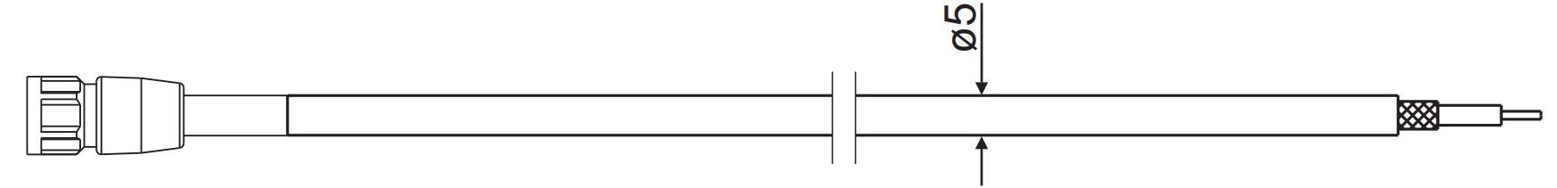 5m connection cable for pH/redox, cable end 1 (sensor side) = rotating cable socket, connection end 2 = without plug 5 Meter Anschlusskabel für pH/Redox, drehbare Kabelbuchse, Kabel in Nahaufnahme