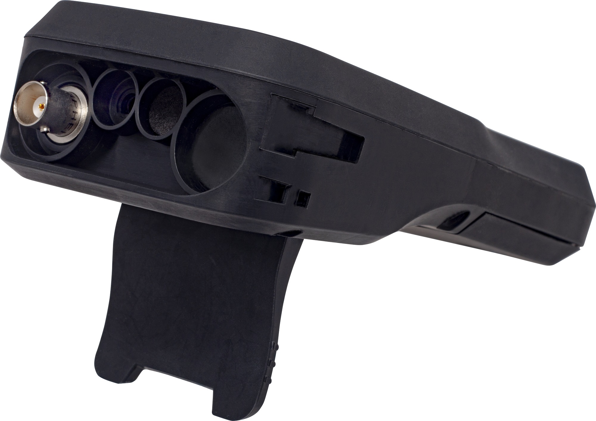 Ein Anschluss des Handmessgeräts sichtbar, Gerät hintere Ansicht