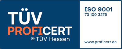 TÜV PROFI CERT ISO 9001 Siegel