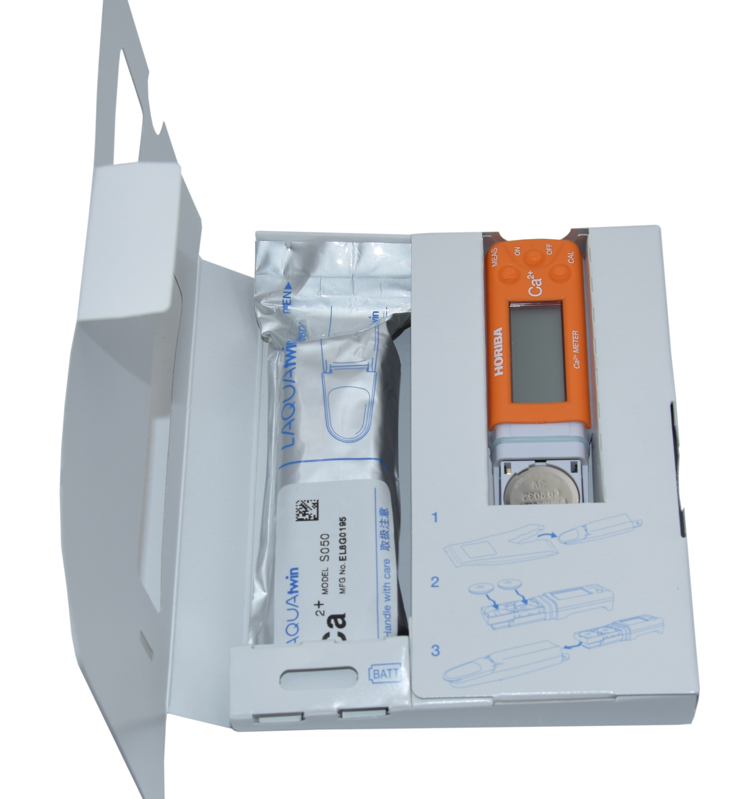 Horiba LAQUAtwin Calcium Ionen (Ca2+) Tester mit 2 Kalibrierpunkten und Temperatur Messung (Ca-11)
