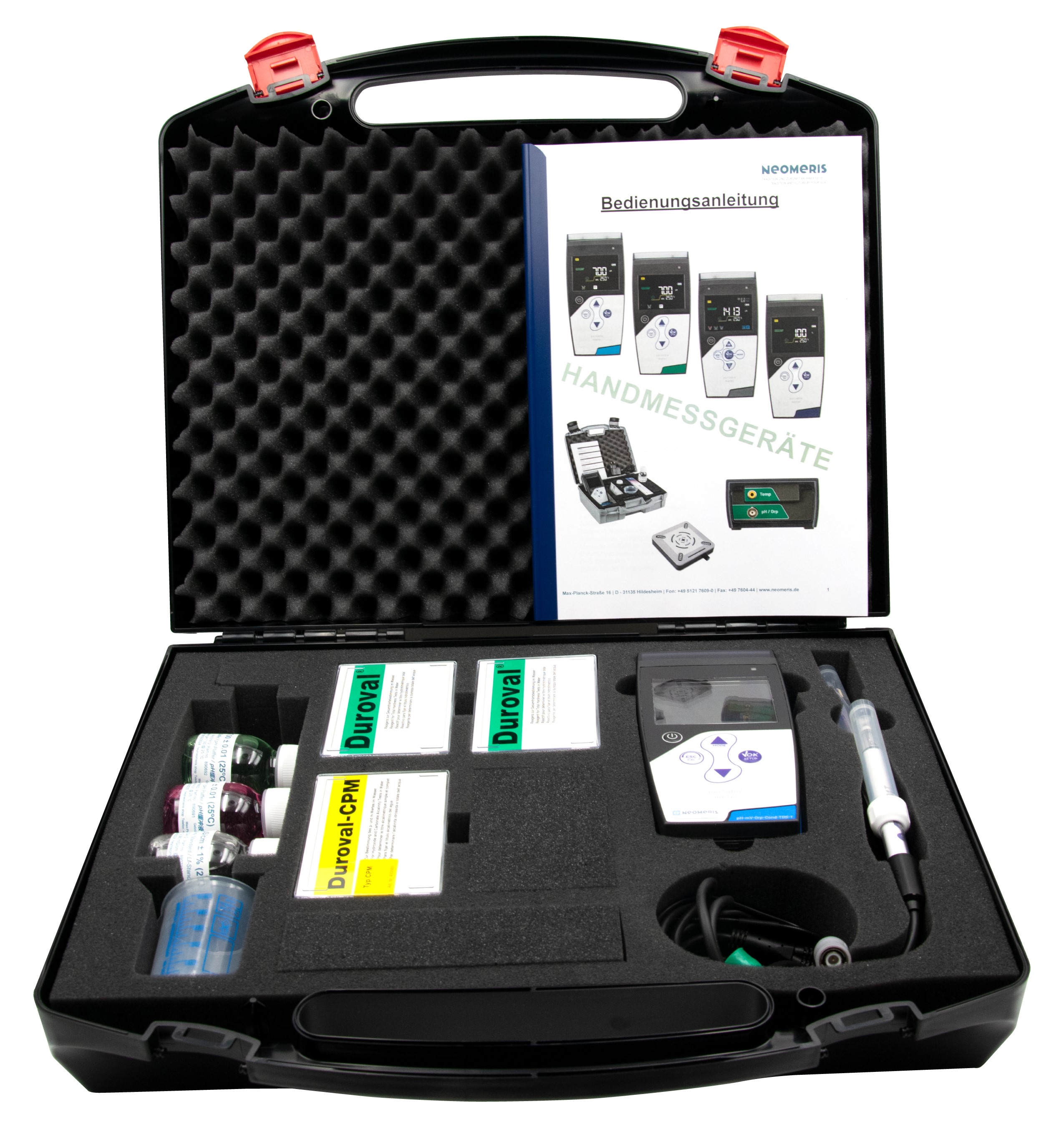 Professional -Analysenkoffer Kesselhaus mit professionellem pH/Leitfähigkeit/TDS/mV/Redox/Temperatur Handmessgerät