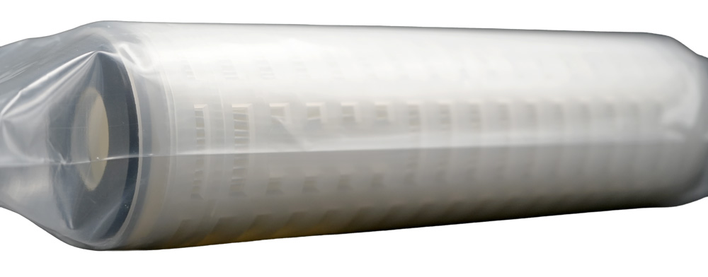 Membranfilterelement GR25 Länge 9 3/4 Zoll Rückhaltung 99,98 Prozent Filterfeinheit absolut 0,05µm unsere Artikelnummer 882036, Produkt liegend schräg rechte Seite