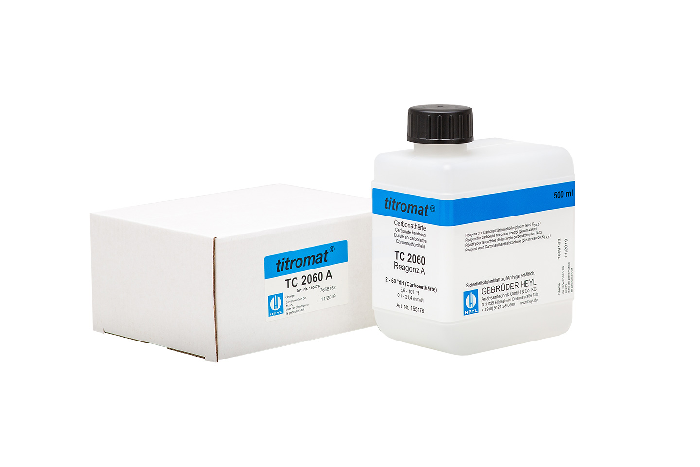Titromat® TC 2060 Reagent A 500 ml Titromat TC 2060 Reagenz A 500 ml Flasche mit weißem Etikett