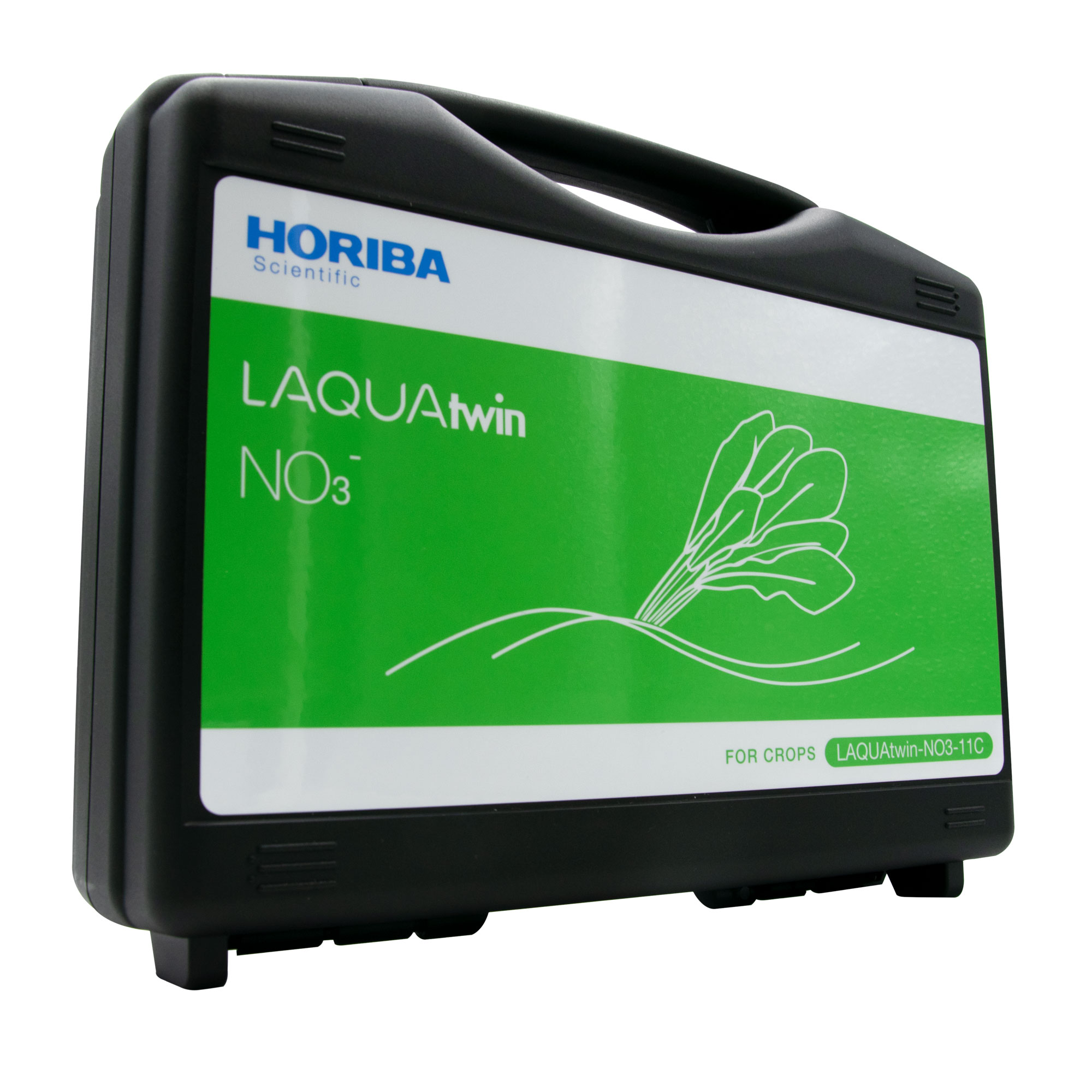 Horiba LAQUAtwin Nitrat Tester, Seitenansicht des Koffers, flaches und handliches Design