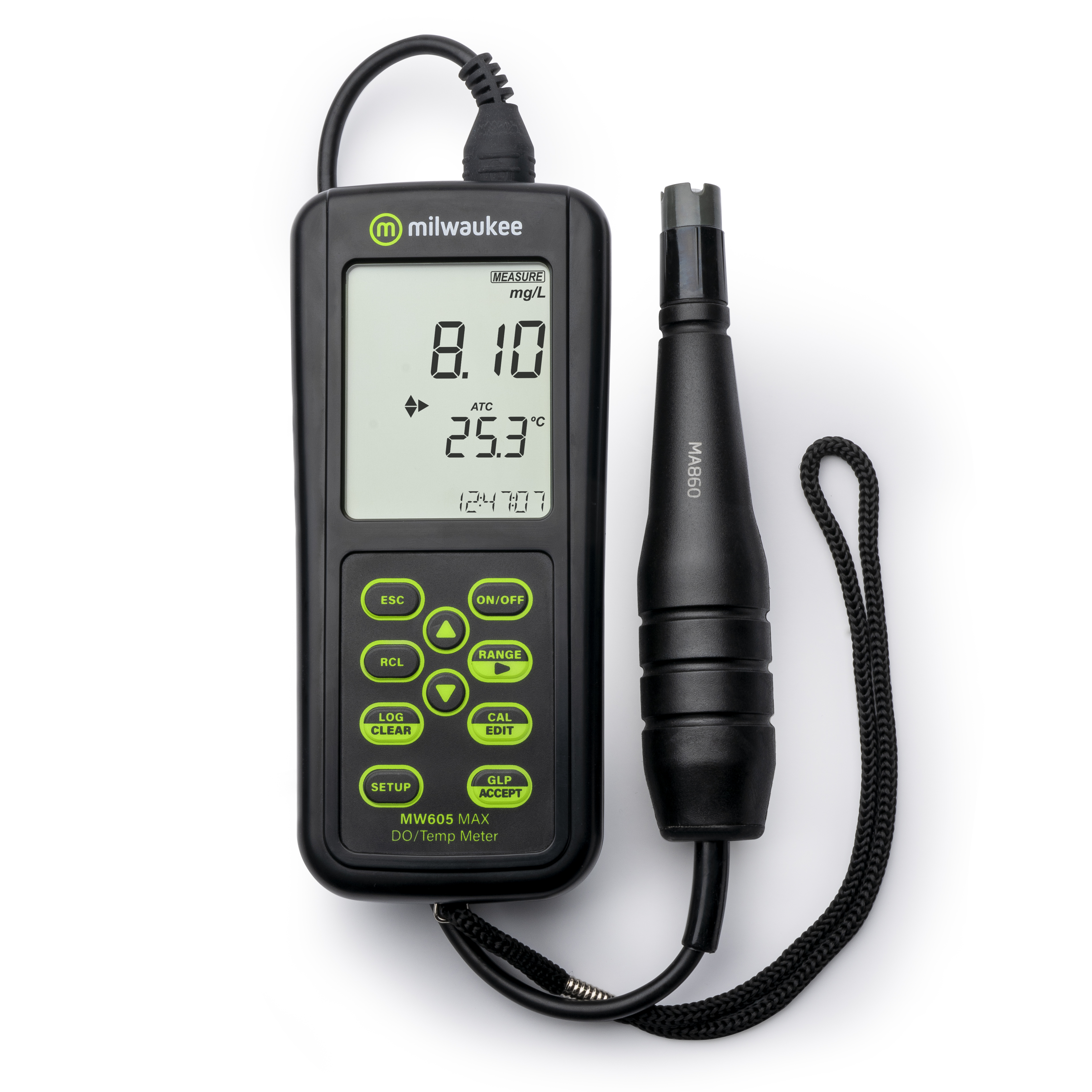 Milwaukee MW605 MAX Waterproof Galvanic Dissolved Oxygen Meter With Automatic Calibration
