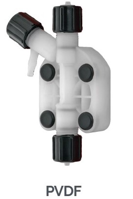 PVDF Dosierkopf mit Viton Dichtung – Teil des emec VMS Servicesets J