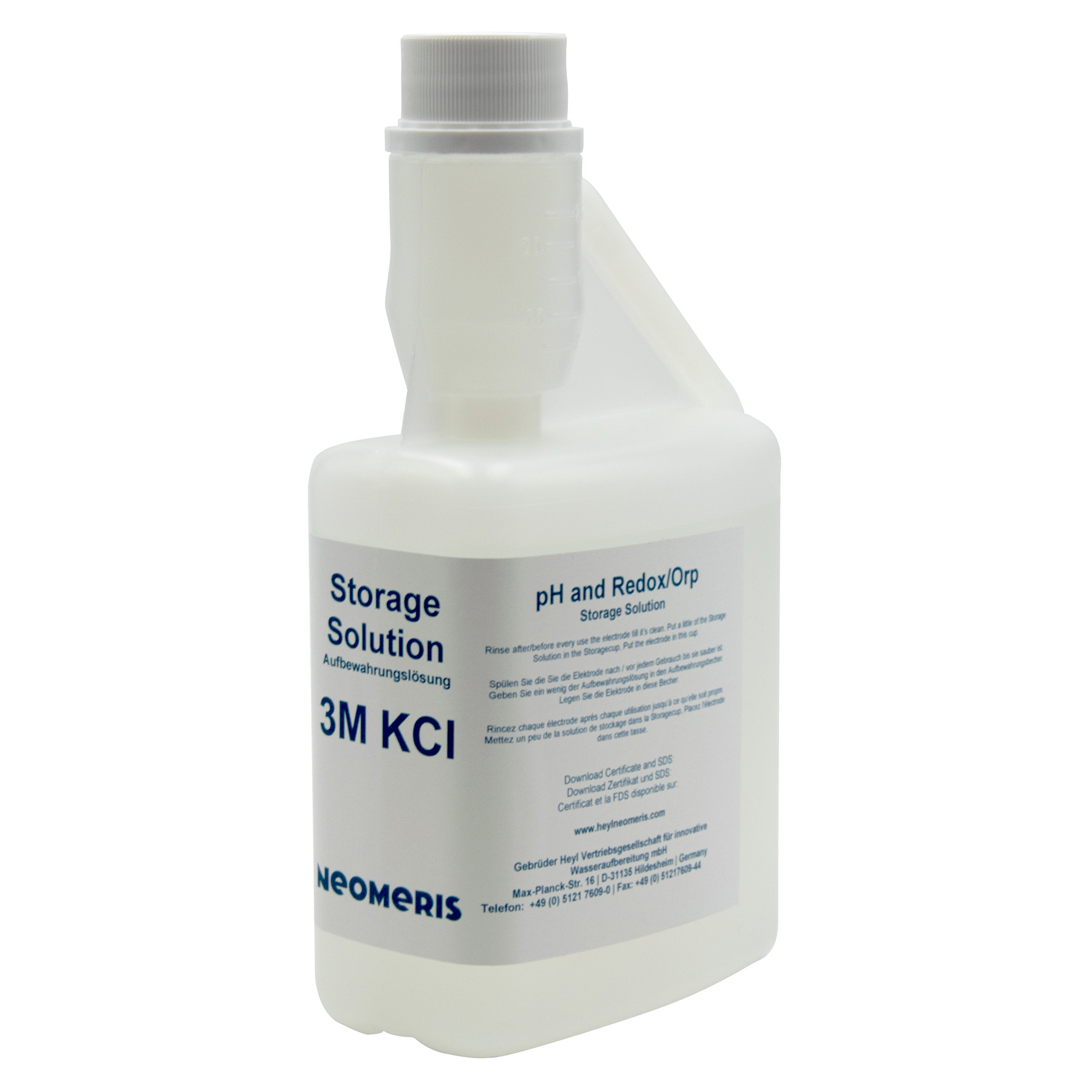 Storage solution for pH and ORP electrodes 3 mol/l KCl (electrolyte solution)
