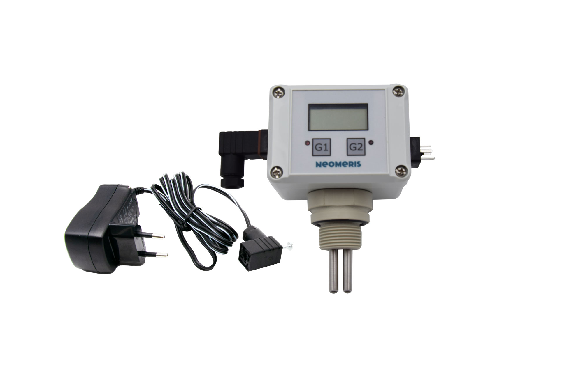 N-LF100R conductivity meter with relay output 0-100 µS - integrated 3/4" screw-in measuring cell