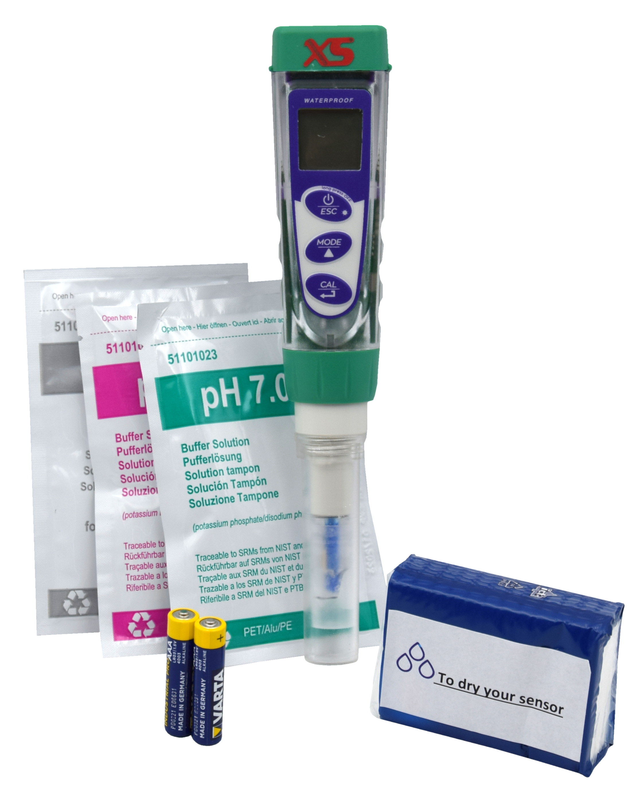 XS pH 5 Tester Kit – Handmessgerät zur Bestimmung des pH- Wertes und Temperatur