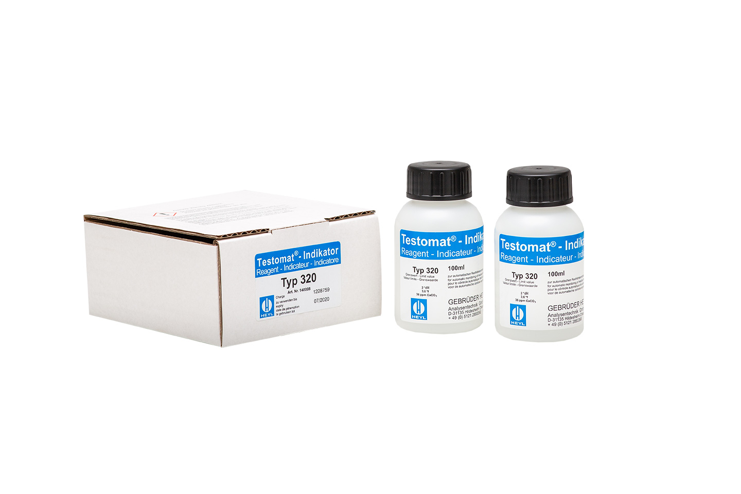 Testomat® 808 Indikator 320, 2x100ml Flaschen mit Originalverpackung, einfache Handhabung