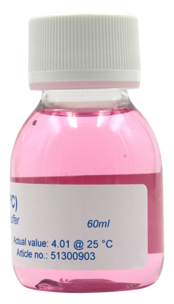 XS Professional pH 4.01 Pufferlösung pink, 60 ml  Flasche