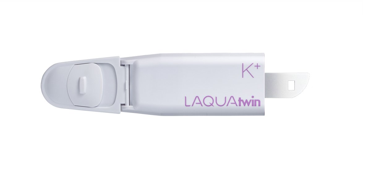 Horiba LAQUAtwin S030 Kalium‑Austauschsensor, kompakte Bauform, K+‑Markierung sichtbar