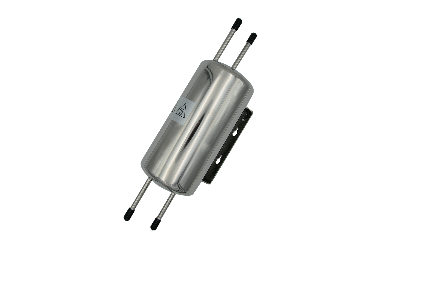 Cooler for automatic sampling to 80° hot water Kühler bis 80°C für automatische Probenentnahme, kompakte Bauform aus Edelstahl, integrierte Kühl- und Heißwasseranschlüsse