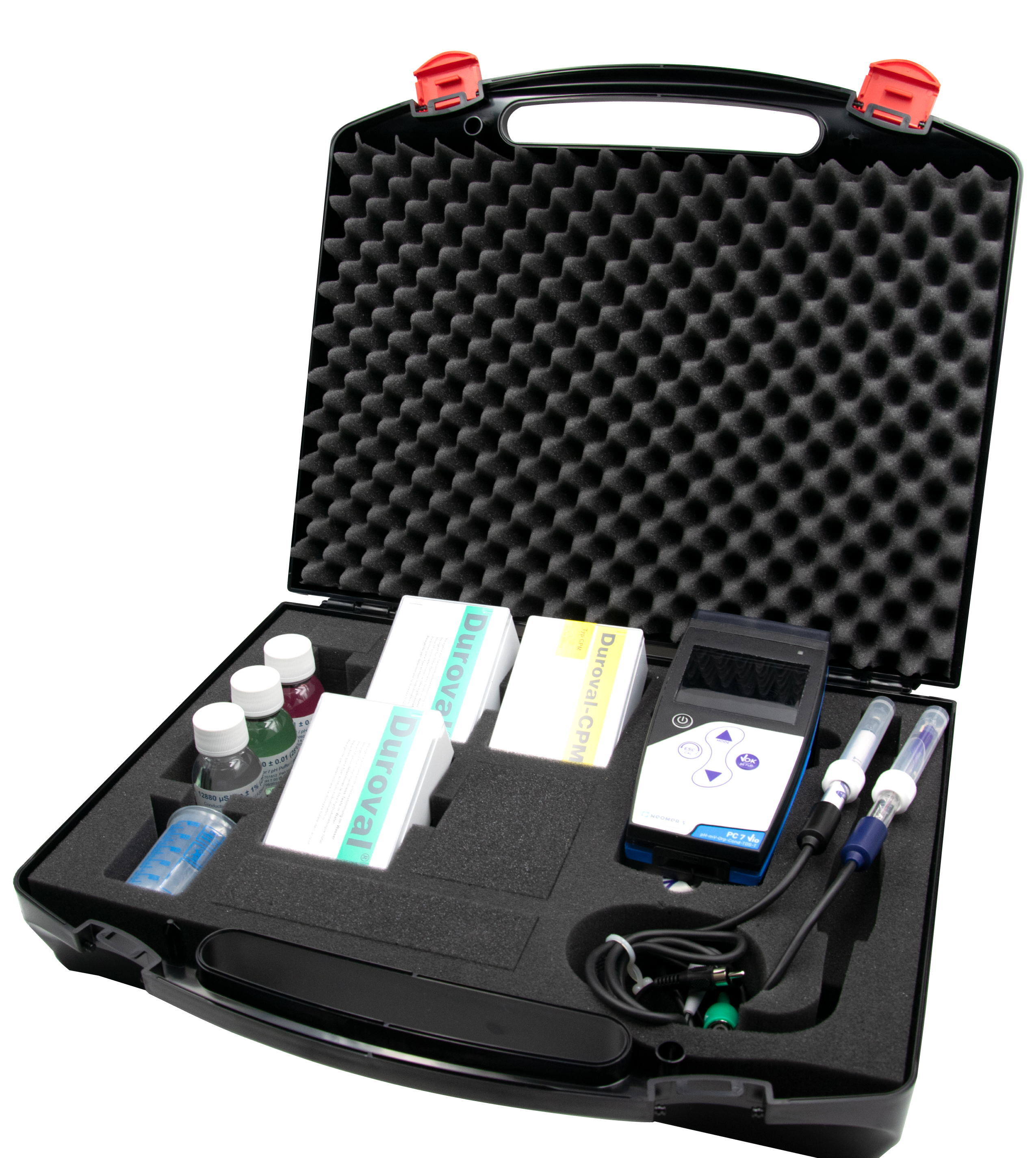 Professional -Analysenkoffer Kesselhaus Plus mit pH/Leitfähigkeit/TDS/mV/Redox/Temperatur Handmessgerät mit GLP Funktionen