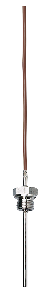 JUMO Einschraub-Widerstandsthermometer, mit M10x1 Prozessanschluss und zugentlasteter Silikon-Anschlussleitung