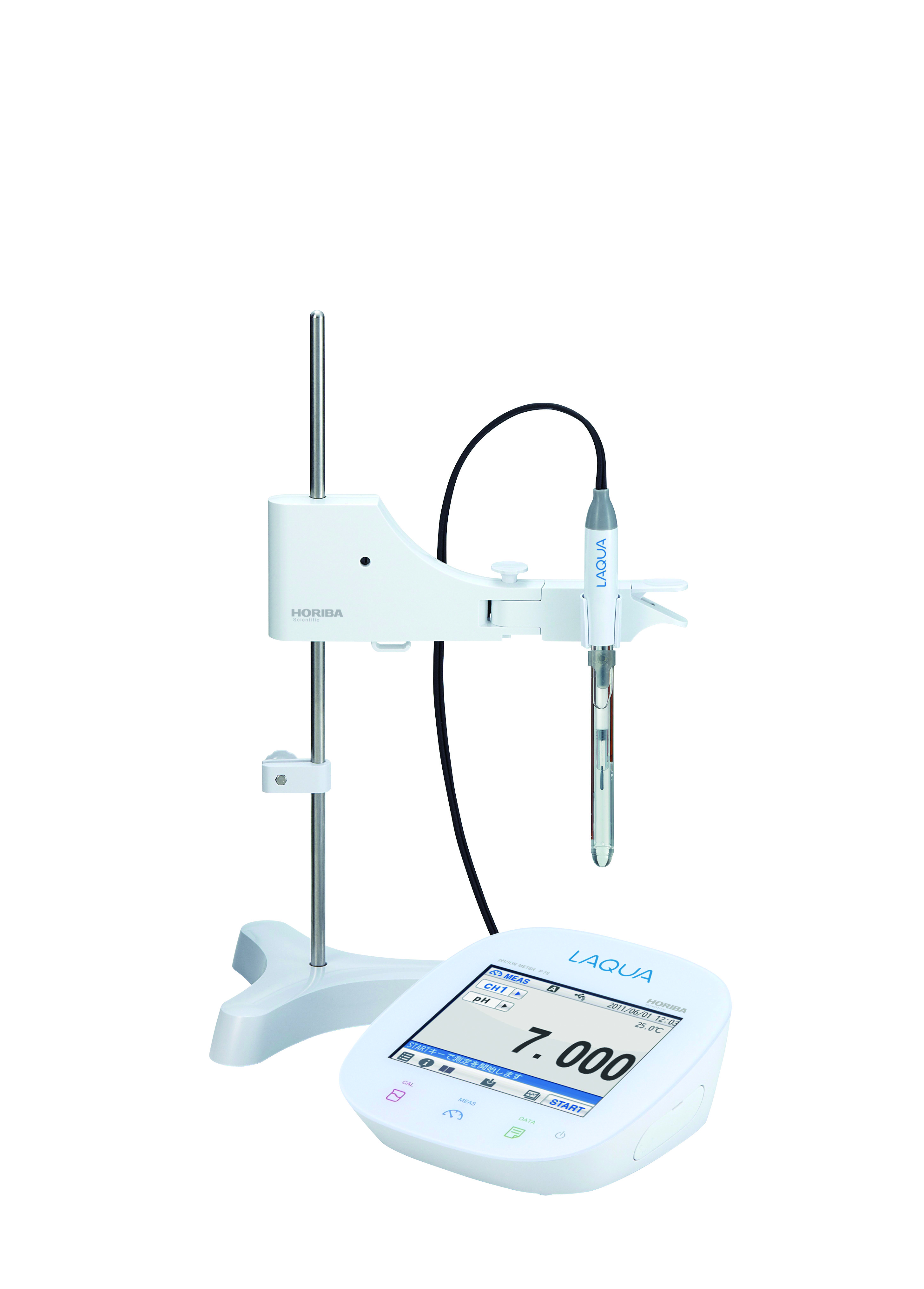Horiba F-72A-S, Einkanal-pH/Redox/Ion/Temperatur Labor-Messgerät Starter-Set mit Touchscreen