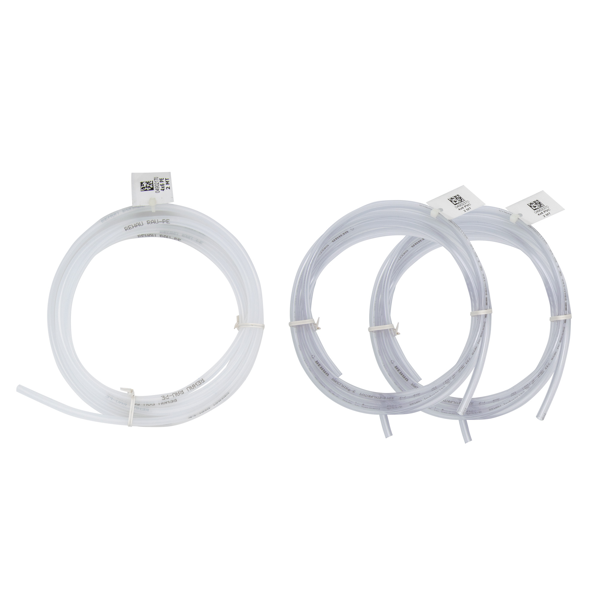 emec K Plus dosing pump pressure and suction hoses, transparent, various diameters