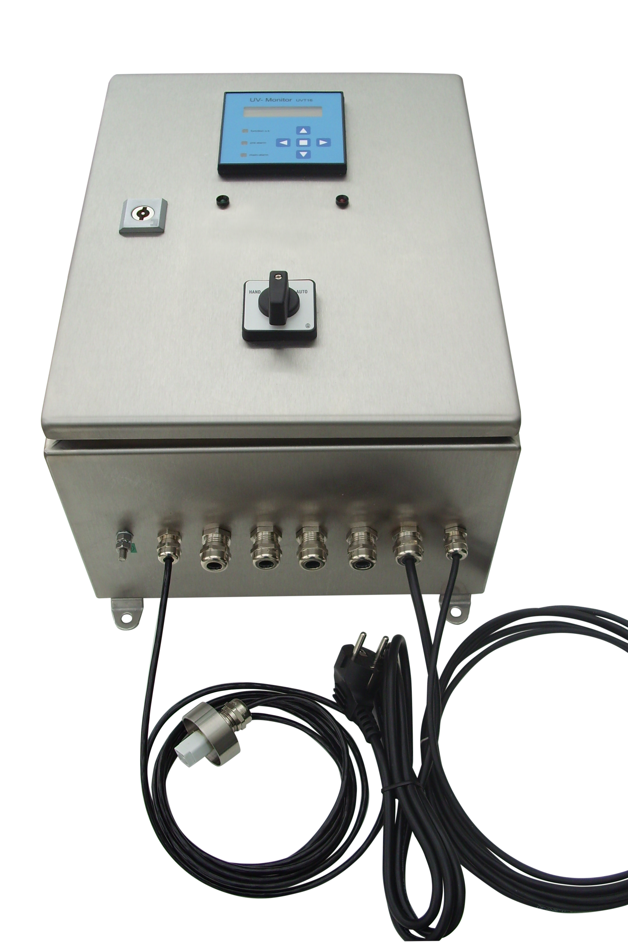 UVprofessional Pharma, Edelstahl-Steuerschrank mit elektronischer Steuerung, Vorschaltge-rät im Edelstahlgehäuse