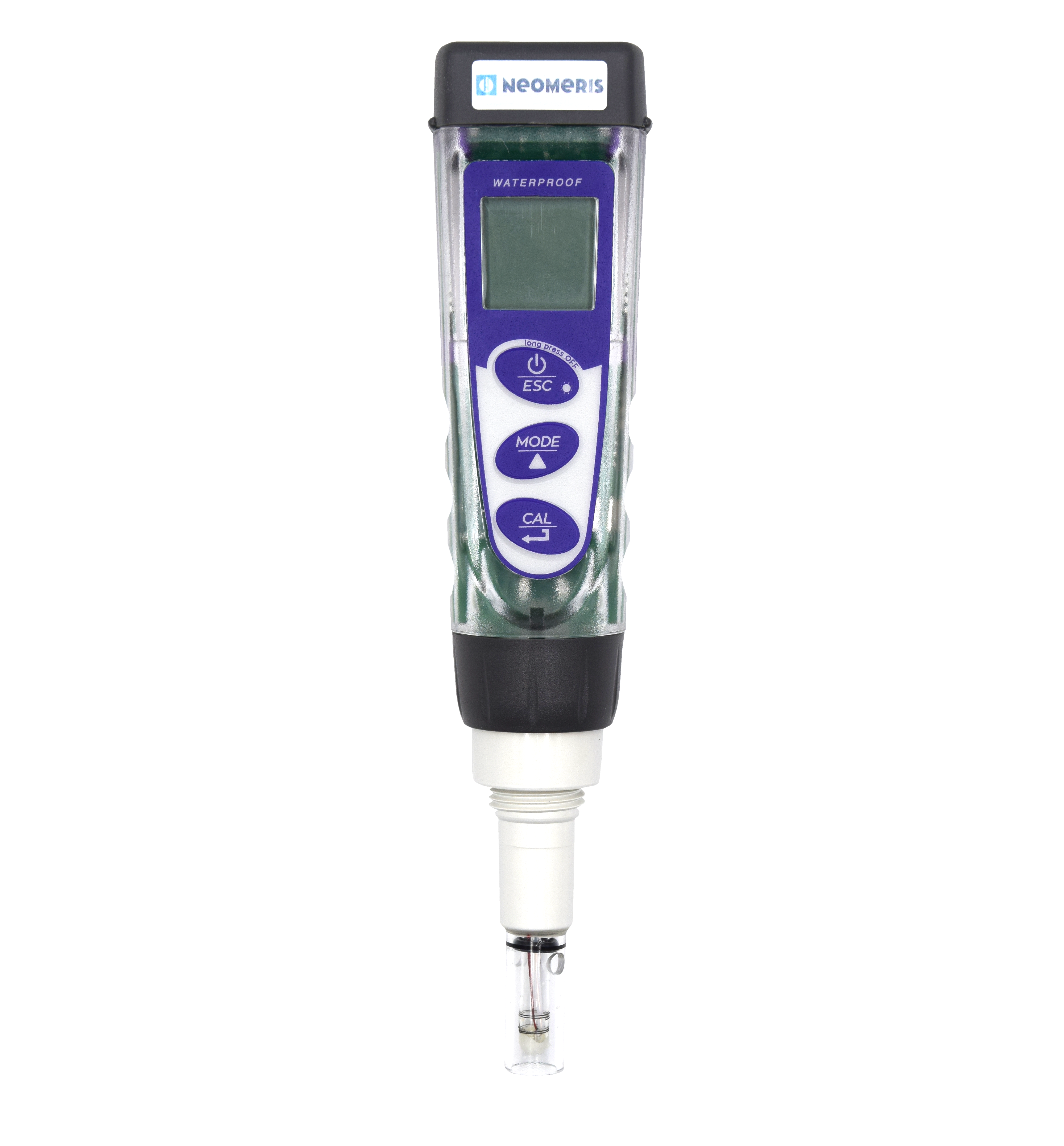 Advanced conductivity/TDS/salinity/temp. pocket tester (COND 5) Advanced Leitfähigkeit/TDS/Salzg./Temp. Pocket-Tester, Frontansicht, LCD-Display sichtbar