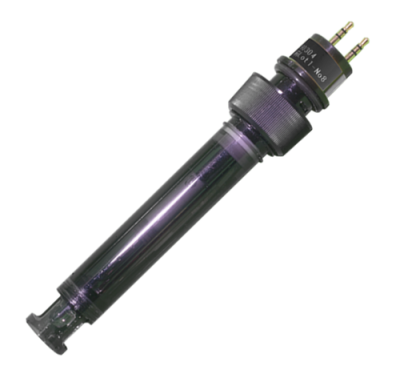 Horiba LAQUA 300‑P‑C pH‑Elektrode im Profil, robuste Kunststoffkartusche mit Messelektrode